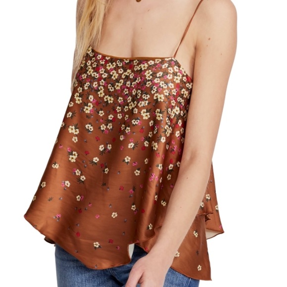 Free People Tops - NWT current Free People Floral Print Satin Cami